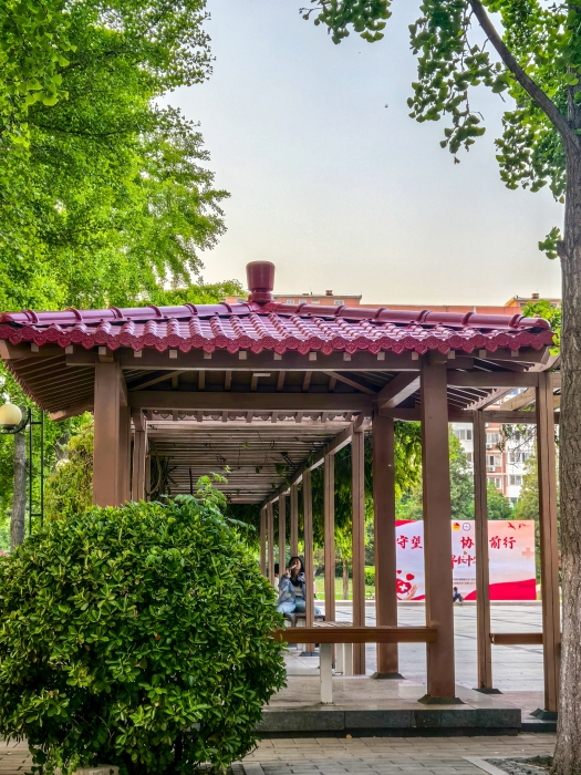 修缮夏日广场凉亭屋面-官网